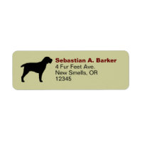 Spinone Italiano Silhouette Adresse de retour pers