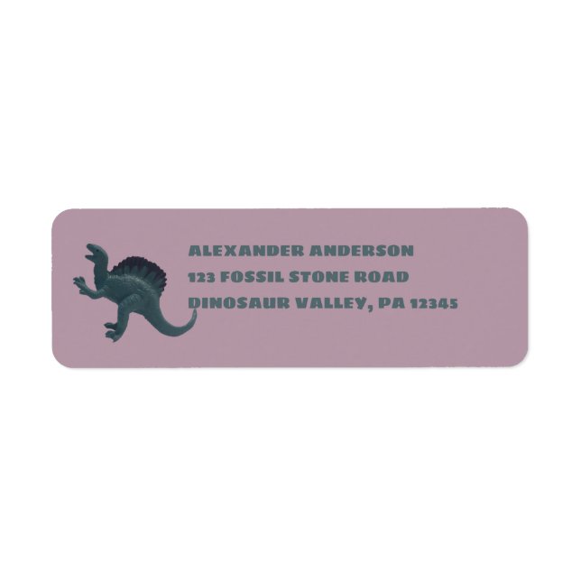 Étiquette Spinosaurus Toy Dinosaur Adresse de retour (Devant)