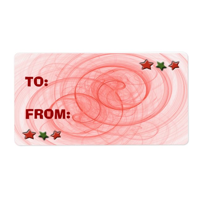 Étiquette Spirales et étoiles de Noël (Devant)