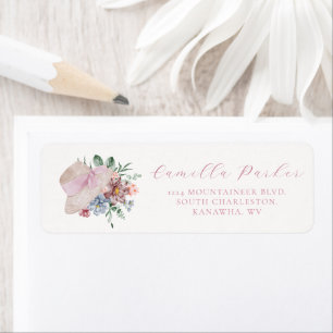 Étiquette Spring Girl Garden Casquette Baby shower Retour Ad