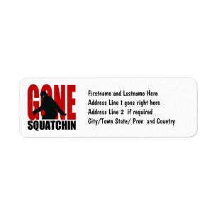 Étiquette Squatchin allé - noir et rouge