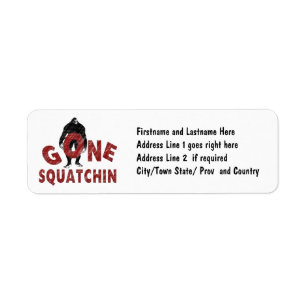Étiquette Squatchin allé - style Squatcher de crayon