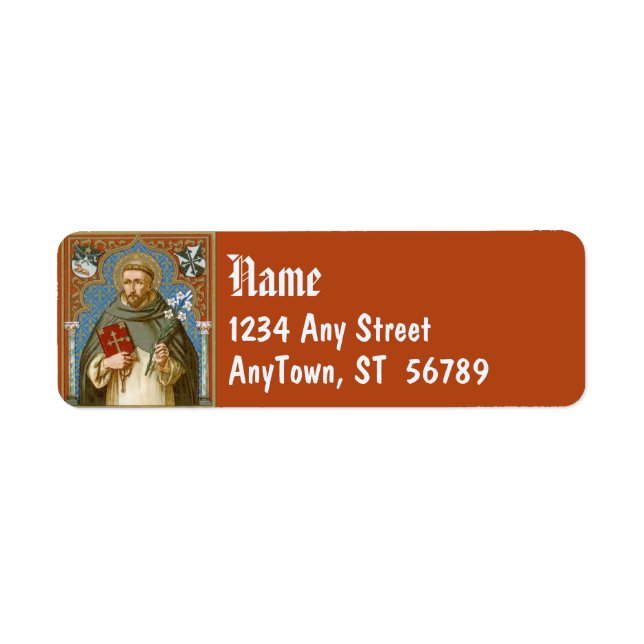 Étiquette St. Dominic de Guzman (BK 011) Rouge (Devant)