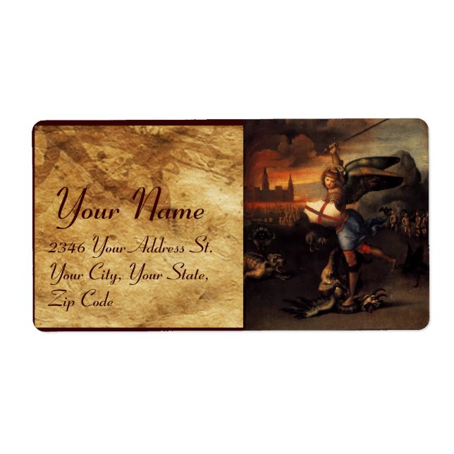 Étiquette St Michael et le Dragon (Devant)