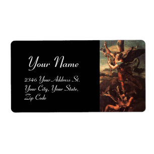 ÉTIQUETTE ST MICHAEL VANGUISHING SATAN