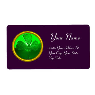 ÉTIQUETTE ST PATRICK'S DAY GREEN SHAMROCK GEMSTONE JEWEL
