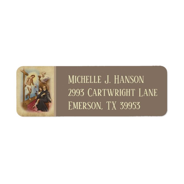 Étiquette St. Peregrine Patron Saint du Cancer Patients (Devant)