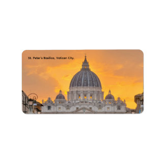 Étiquette St. Peter's Basilica at Sunset, Vatican City