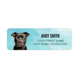 Étiquette Staffordshire Bull Terrier Adresse de retour Étiqu