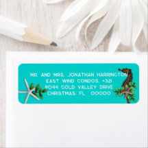 Starfish Seahorse Christmas Retourner l'adresse