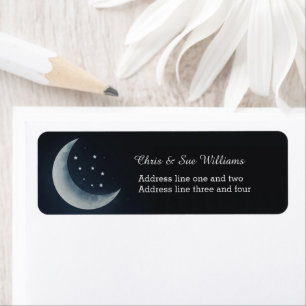Étiquette Starry Night Moon et Stars Élégante Personnalit