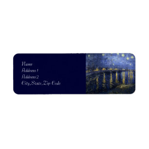 Étiquette Starry Night Over the Rhone par Van Gogh
