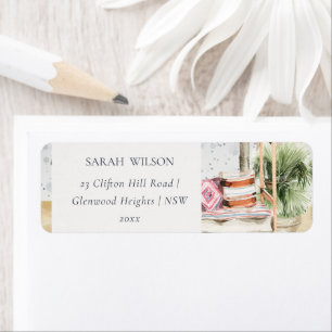 Étiquette Starry Night Tropical Palm Beach Cabana Adresse