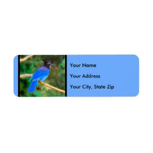 Étiquette Steller's Jay Painting - Art original pour oiseaux
