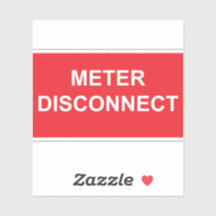 Étiquette Sticker de déconnexion du compteur