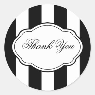 Étiquette Sticker noir et blanc personnalisable