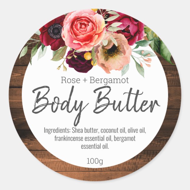 Étiquette Sticker Pour Beurre Corps Maison (Devant)