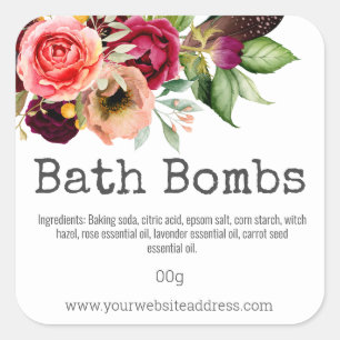Étiquette Sticker Pour Bombes Baignoires Fabriquée