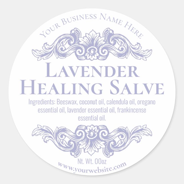 Étiquette Sticker Pour Lavender Fabriqué À La Main (Devant)