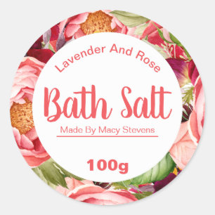 Étiquette Sticker Pour Sel Bain Maison