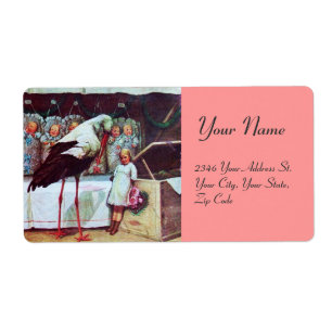 ÉTIQUETTE STORK BABY SHOWER 3