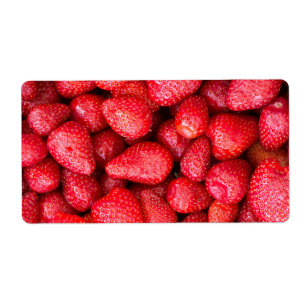 Étiquette Strawberries background