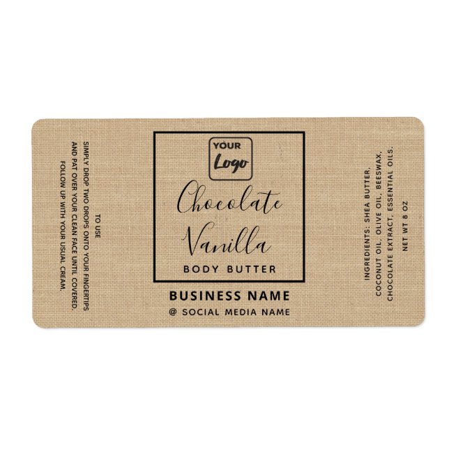Étiquette Style de look professionnel typographie logo produ (Devant)