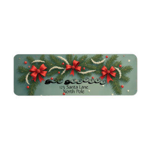 Étiquette Style de Noël personnalisable