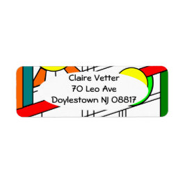 Étiquette Style moderne en verre de trait