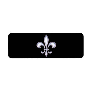 Étiquette Style Pearl Fleur de Lis