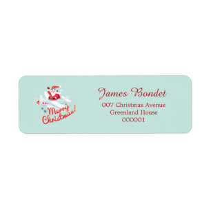 Étiquette Style vintage Père Noël - Joyeux Noël pilote