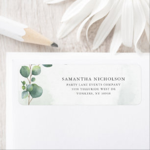 Étiquette Stylish Eucalyptus Botanical Return Address