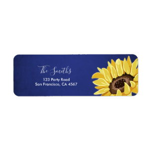 Étiquette Sunflower Adresse de retour Label Mason Jars Rusti