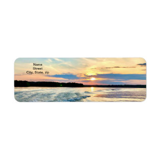 Étiquette Sunset on Lake Oconee Adresse de retour Label