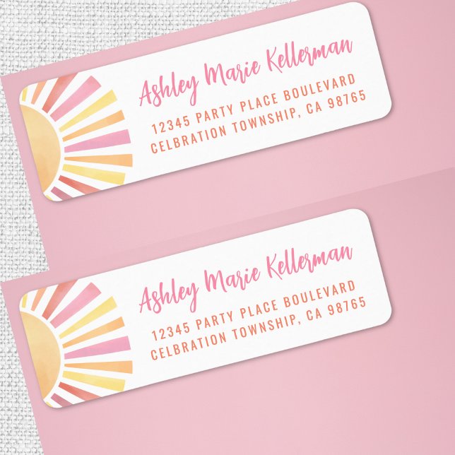 Étiquette Sunshine Sun Adresse de retour (Sunshine Sun Return Address label)