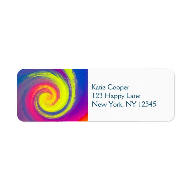 Étiquette Super spirale spirale Abstraite (Devant)