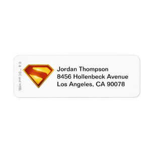 Étiquette Superman Golden S Shield brillance
