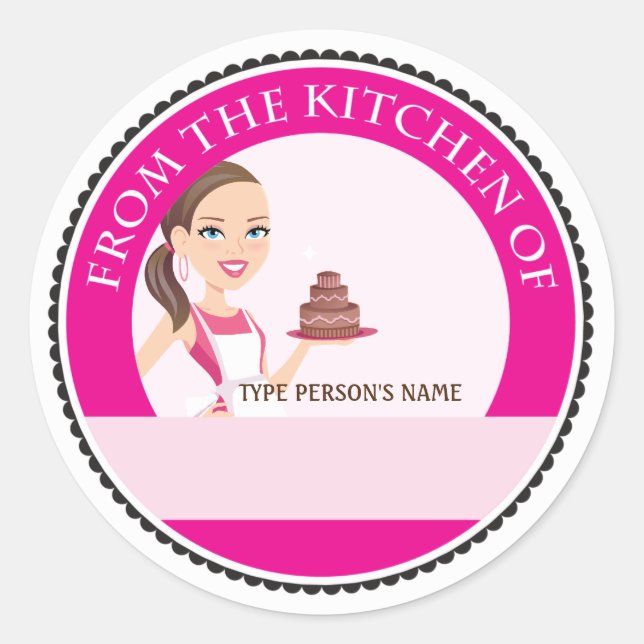 Étiquette sur mesure pour la cuisson des pâtisseri (Devant)
