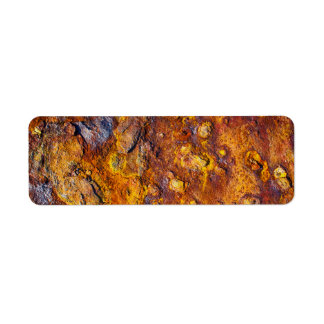 Étiquette Surface métallique rouillée