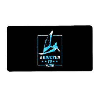 Étiquette Surfer Addicité Au Vent