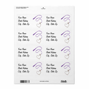 Étiquette Surpentine pourpre et chaîne cardiaque