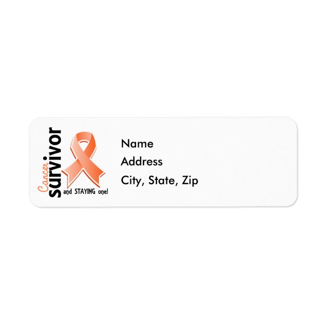 Étiquette Survivant du cancer utérin 19 (Devant)