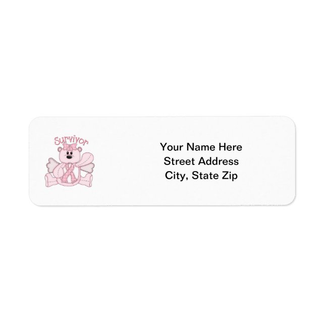 Étiquette Survivant (ours rose) (Devant)