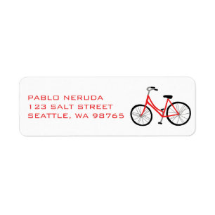 Étiquette Sweet Red Vicycle Vélo CUSTOM Mailing