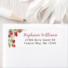 Étiquette Sweet Strawberry Adresse de retour