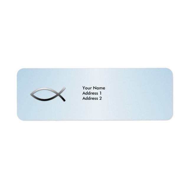 Étiquette Symbole chrétien Ichthys Jesus Fish (Devant)