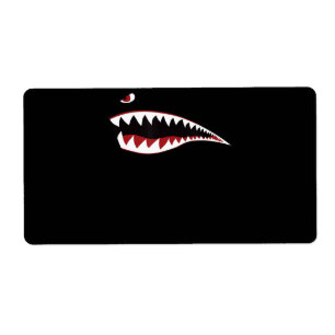 Étiquette Symbole d'art de la bouche de requin - Cadeau pour