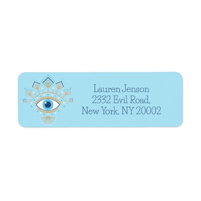 Étiquette Symbole de protection turc des yeux mal grecs déco (Devant)