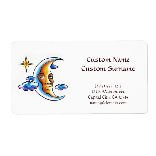 Étiquette Symbole de tatouage de dessins animés Cool Nuages  (Devant)