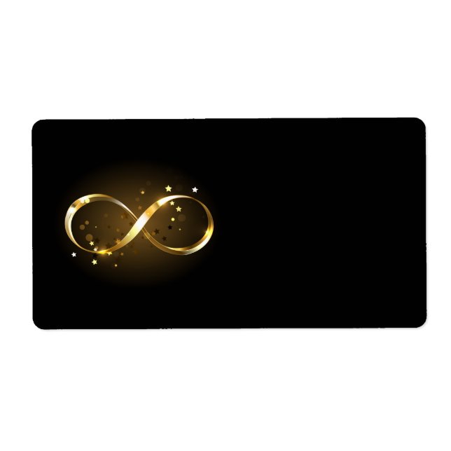 Étiquette Symbole d'infini doré (Devant)